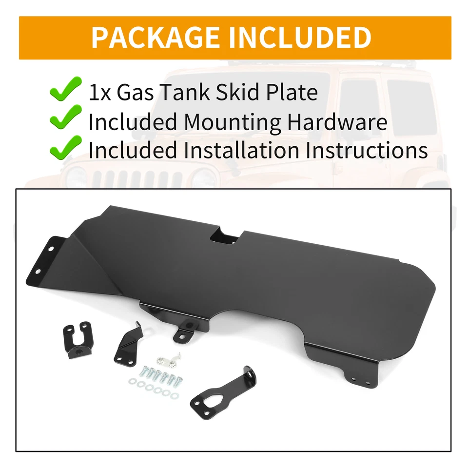 Gas Tank Skid Plate Fuel Tank For Jeep Wrangler JK 4WD 2-Door 2007-2018 for 794 Foto 3 de 4