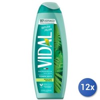 12X Vidal Duschgel 500 Ml, Weiß, Muschio Bianco, Made In Italy