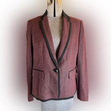NWT Kasper Women's Framed Plaid Jacket 10P