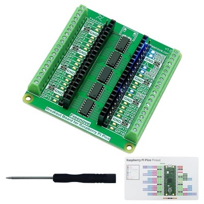 Breakout Board for Raspberry Pi Pico 1 2 W H WH, Terminal Block Shield HAT wi...