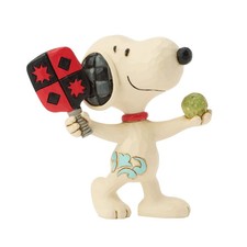Jim Shore Peanuts SNOOPY PLAYING PICKLEBALL MINI 6017873 BRAND NEW