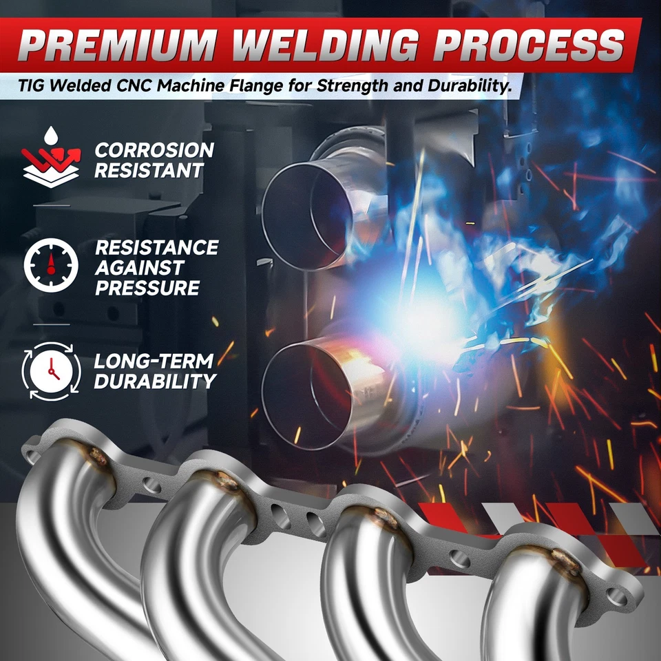 排气接头套件适用于 07-13 Silverado Sierra 1500 2500HD 3500HD 4.8/5.3/6.0/6.2 — 第 4/4 张图片