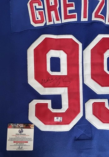 Wayne Gretzky Signed Autographed Jersey New York Rangers 99 COA Global Auth NHL