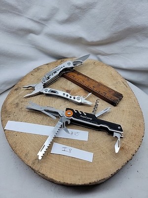 Multi-tool Pocket Knife Lot Of 2 Ace Camp & Columbia