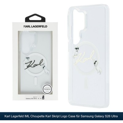 Karl Lagerfeld Choupette Case Hülle für Samsung Galaxy S26 Ultra Clear Cover