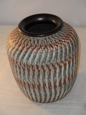 Vintage German Vase Dee Cee Pottery 1970s? Retro Pattern No? 27/15 Height 16cms
