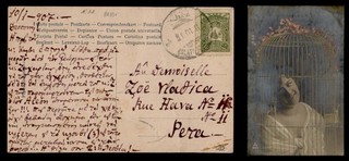 DR WHO 1907 TURKEY PRETTY LADY POSTCARD RPPC R80208