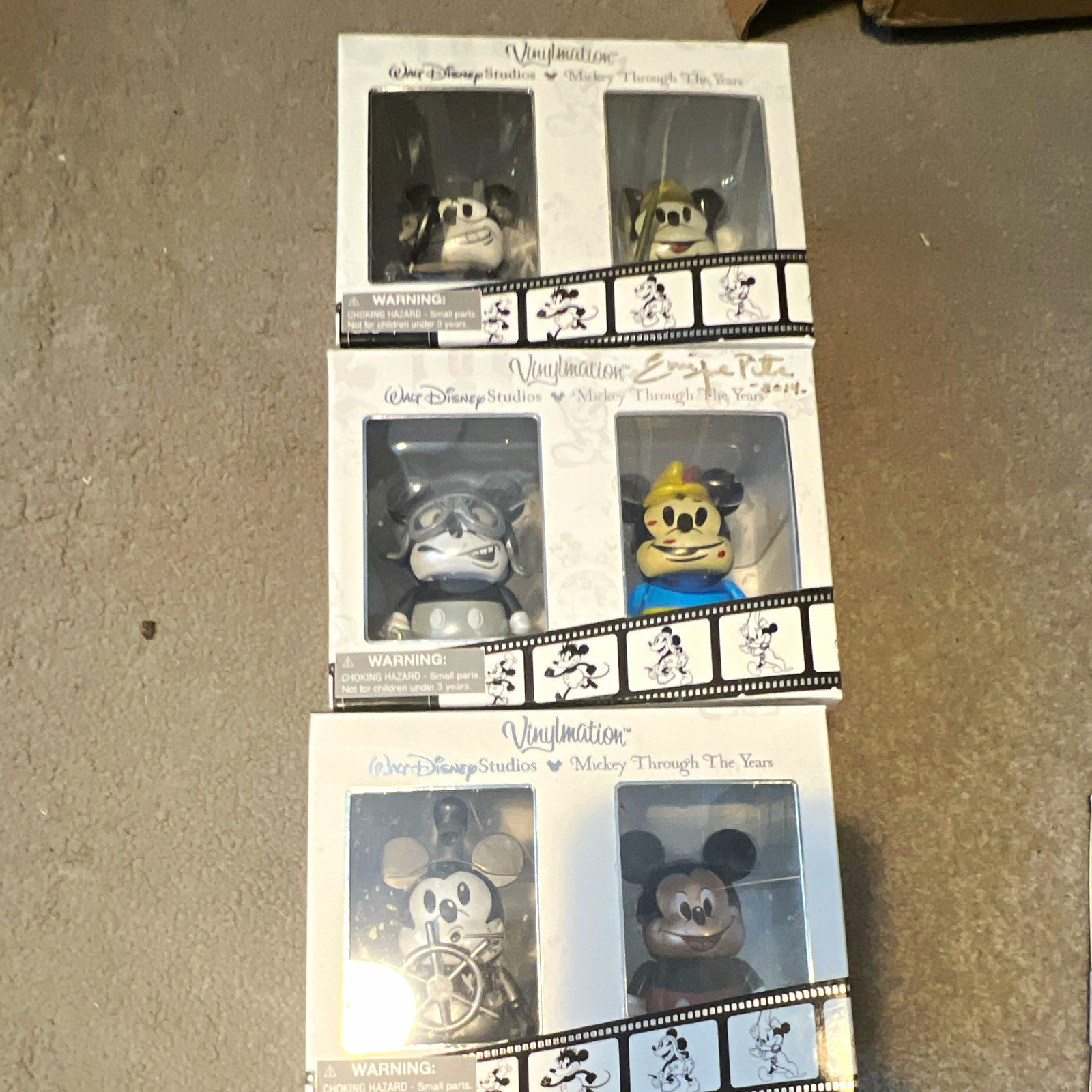 Disney Vinylmation Mickey Mouse Through The Years Set x3 - 1 Artist Signed