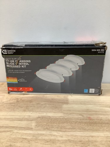 Commercial Electric 91480 6" LED Recessed Light Kit: CCT Adjustable, Canless, IC