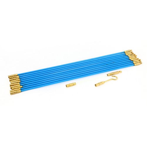Cable Wall Fishing Rod 12 Piece Kit 10 x 330mm Fibreglass Reinforced Poles 3.3m - Afbeelding 5 van 6
