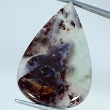 20.80Cts 100 Natural Aqua Chalcedony Pear Cabochon Gemstone 20X30X5MM