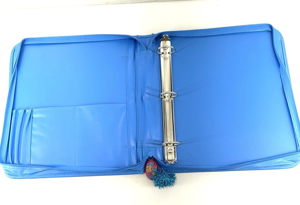 Carpeta de 3 anillos vintage años 90 Lisa Frank vaquera caballo Western hinchada 13" cremallera RARA Foto 4 de 4