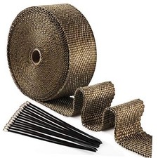 Exhaust Heat Wrap, 2'' x 50' Fiberglass Exhaust Header Wrap Tape with