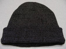 Black with Silver Metallic Strands - One Size Beanie Style Cap Hat 