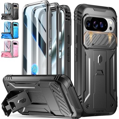 For Pixel 9 Pro XL/9A/ Pixel 10 Pro XL Case Built-in Screen With Kickstand Cover