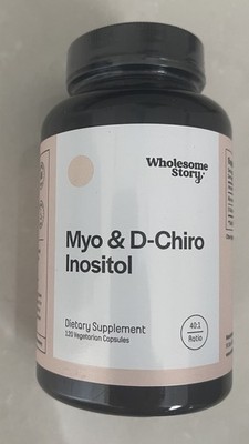 Myo &  D- chiro inositol. Dietary Supplement 120 Vegetarian Capsules