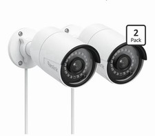Reolink 2 Pack Wired IP Bullet Security Cameras White Night Vision