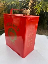 Vintage 2 Gallon SM & BP LTD Fuel Can with Brass Cap -Display/Mancave