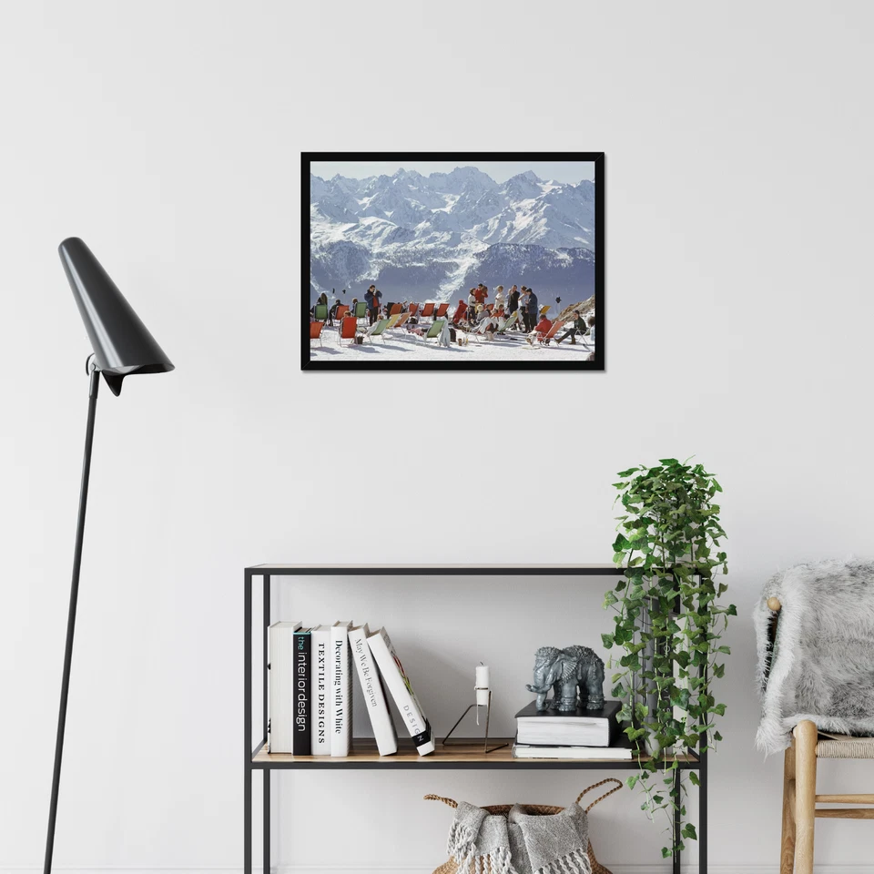 Slim Aarons Lounging In Verbier Switzerland Print, Vintage Photography Art - Image 4 of 4