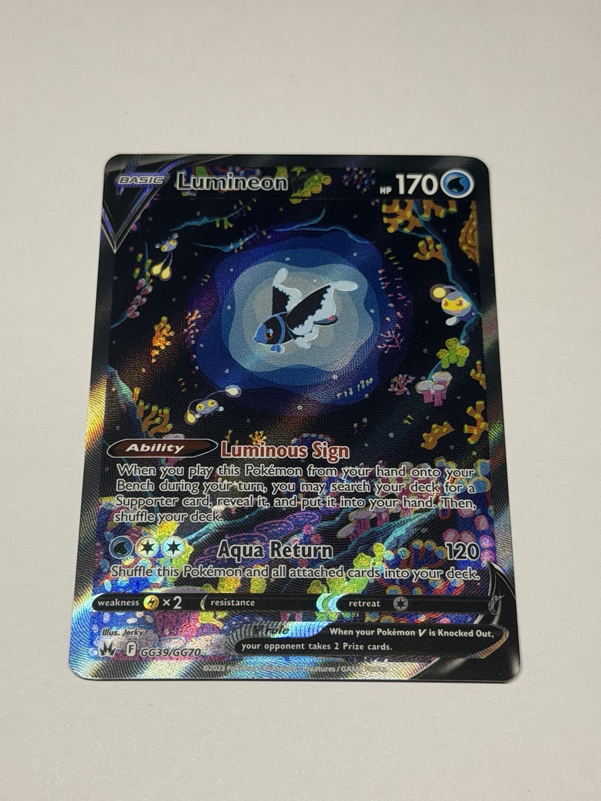 Pokemon Card Lumineon V GG39/GG70 SWSH: Crown Zenith: Galarian Gallery Holo NM