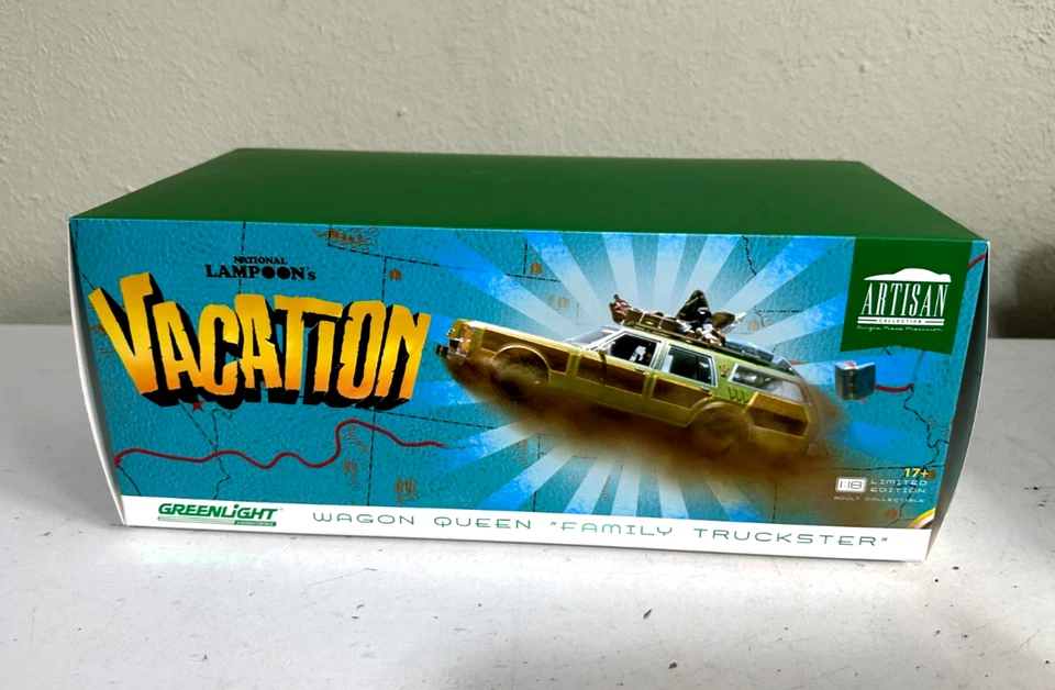 GREENLIGHT ARTISAN 1:18 WAGON QUEEN FAMILY TRUCKSTER NATIONAL LAMPOONS BOX ONLY - Image 3 of 4