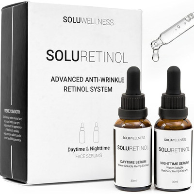 Retinol Serum for Face Wrinkles   Skin Renewing Day & Night System (2 x 30 ml)  