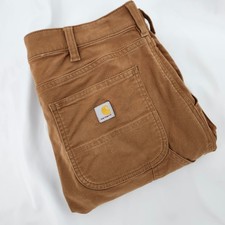 Carhartt Rugged Flex Relaxed Fit Canvas Work Pant Womens 10 Brown Double Knee