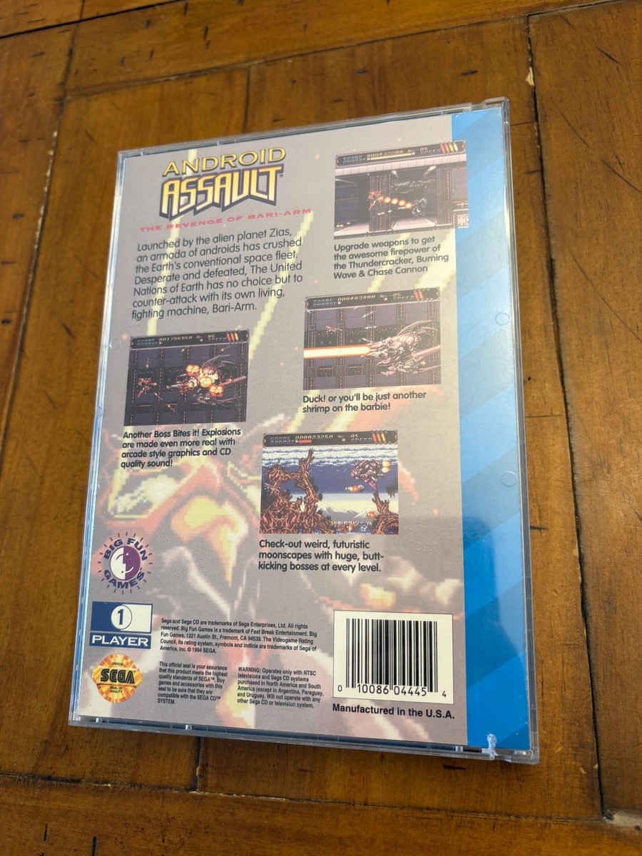 Android Assault – Sega CD – Complete (CIB) – Tested & Working