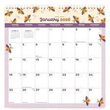 BrownTrout,  Busy Bees 2026 Wall Calendar, 12'' X 12'', 16-Month Calendar with S