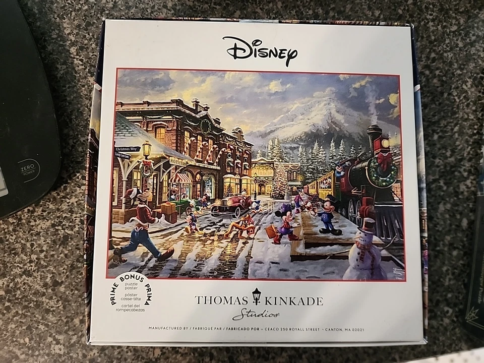 Thomas Kinkade Ceaco Mickey and Minnie Candy Cane экспресс-пазл 1000 штук - Изображение 2 из 2