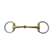 EggButt Snaffle Bit   Double Jointed Stainless Steel Horse Bit with Copper