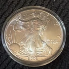 2002 American Silver Eagle Uncirculated | Philadelphia | Estate Sale  In Capsule