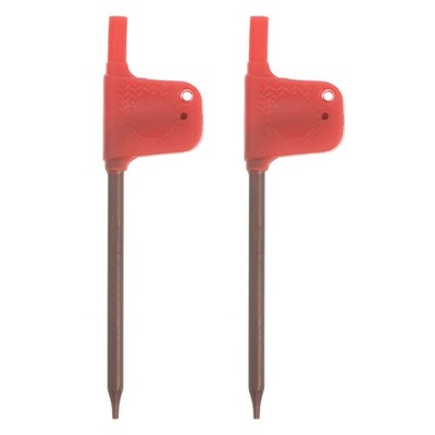 2pcs Torx Screwdriver T6 S2 Steel Flag Type Star Key Wrench for CNC Tool Holder