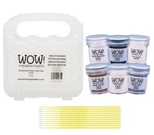 Trebbies Wow Embossing Powder Bundle - The 6 Essentials Gold Metallic, Silver