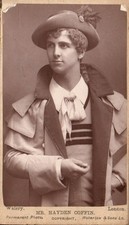 c1887 WALERY LONDON CDV VICTORIAN THEATRE ACTOR & SINGER HAYDEN COFFIN