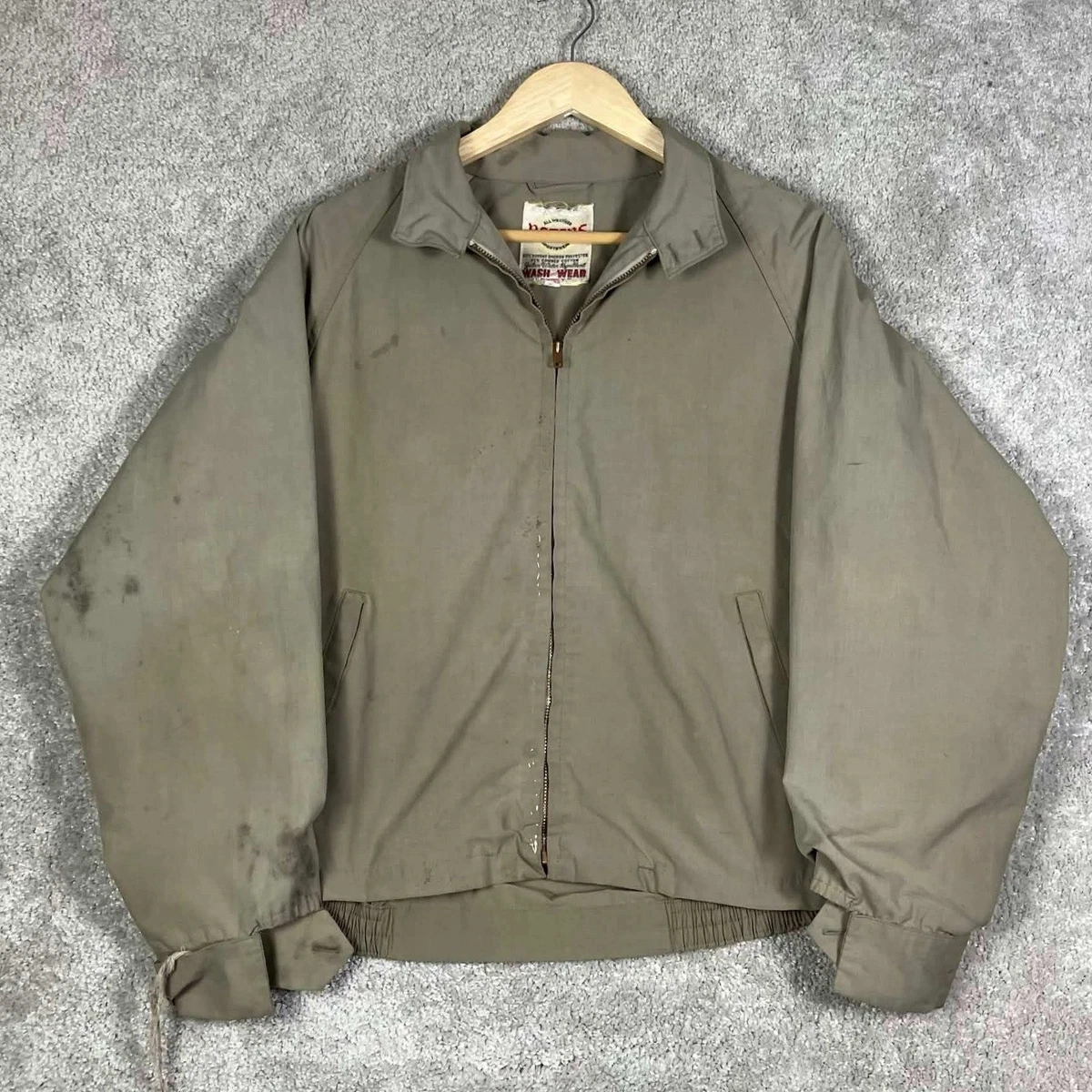 Bomber/Harrington Cotton Blend Casual Vintage Outerwear Coats