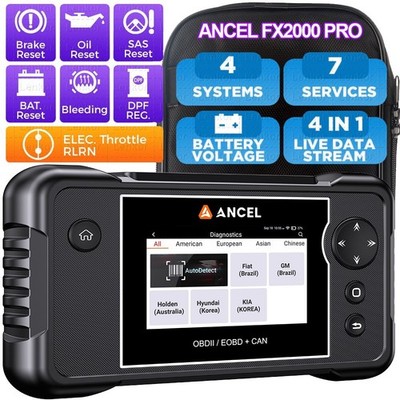 ANCEL FX2000 PRO OBD2 Scanner ABS SRS Engine TCM Code Reader Diagnostic Tool
