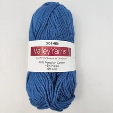 Valley Yarns Goshen Colonial Blue 0014, 92 Yards 50 g. Cotton Modal Silk NWT