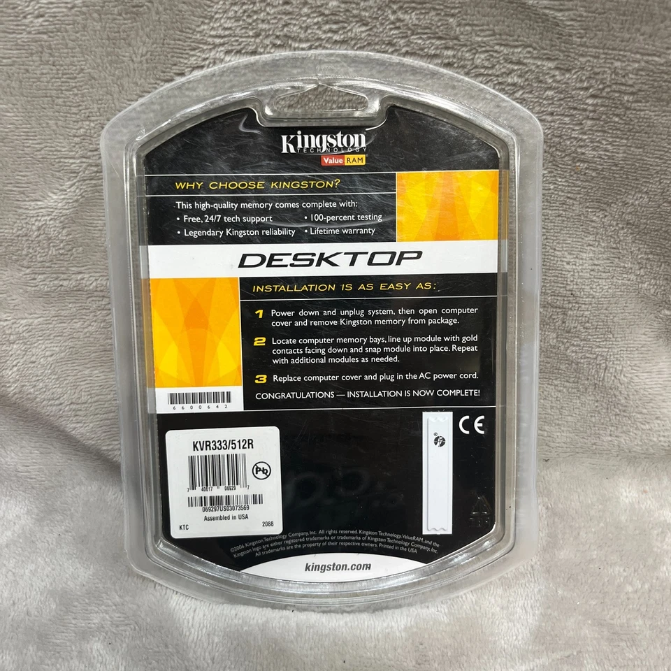 Kingston KVR333/512R Memory 512MB 333MHz PC2700 DDR RAM - Image 3 of 4