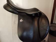 Bates Caprilli Black Jump Saddle 18" with Changeable Gullet