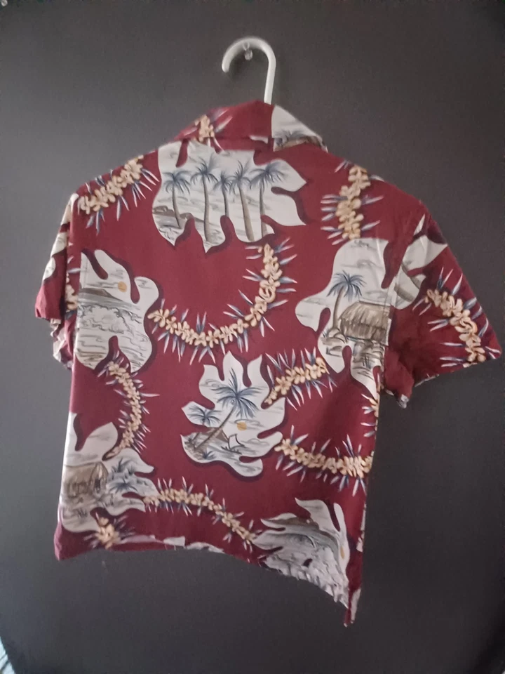 Camisa hawaiana vintage años 90 Miken Clothing Co para hombre talla M Foto 2 de 4