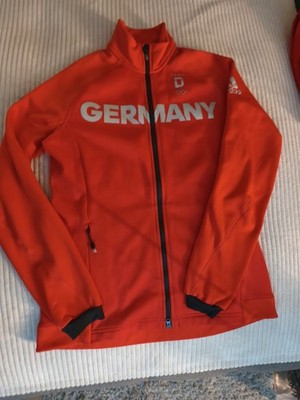 Adidas Originals Team D Olympia Jacke , Rot, Silber