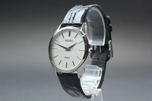 [Near MINT] SEIKO Dolce 8J41-0AJ1 33mm White Dial Quartz Men's Vintage Watch