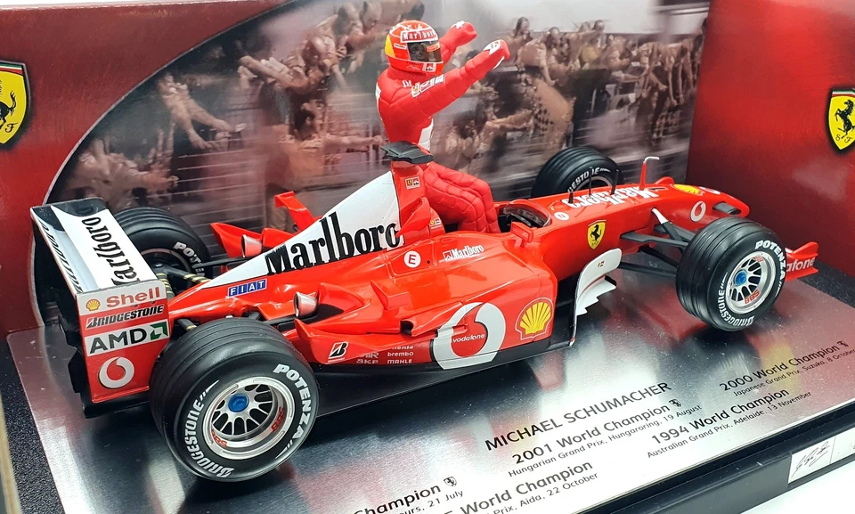 Hot Wheels 1/18 Scale Diecast 54614 - Michael Schumacher 1994 - 2002 World Champ - Image 2 of 4