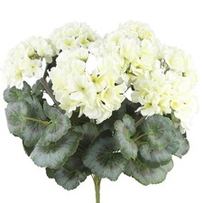 Artificial Geraniums Flowers for Outdoors Silk Geraniums Bushes UV Resistant ...