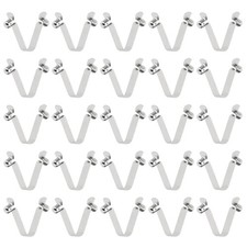 25pcs 6x8x36mm Double Button V-Shaped Paddle Snap Spring Clips Hollow Head