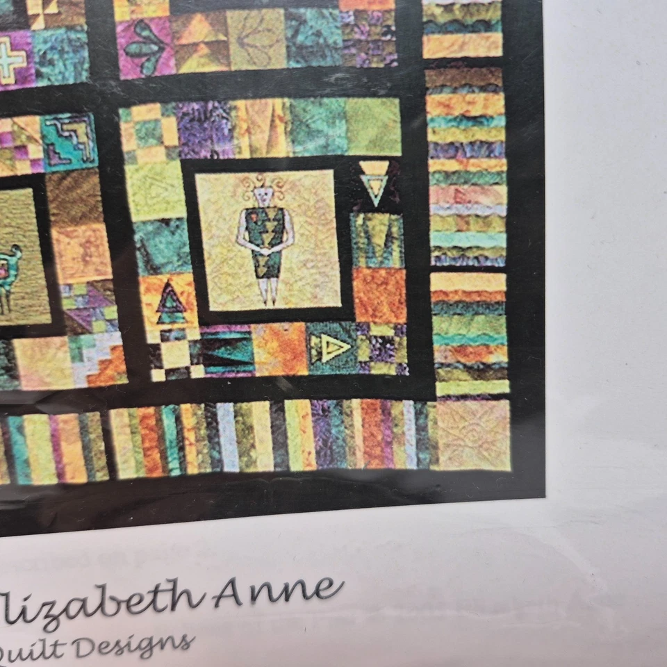 Echoes of the Past Pieced Applique Native American Petroglyph Quilt Pattern - Image 3 of 4