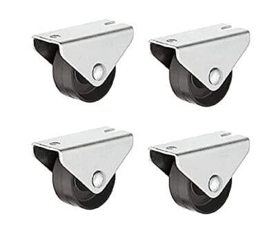 STOLMET Wheels for Furniture, 4 Steel Cover Fixing, Wheels 25mm, Heavy Duty