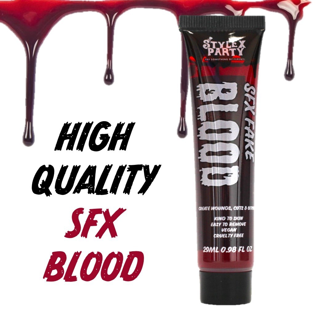 SFX Sangre Falsa Halloween Vampiro Zombi Sangre Runny Maquillaje Profesional Reino Unido