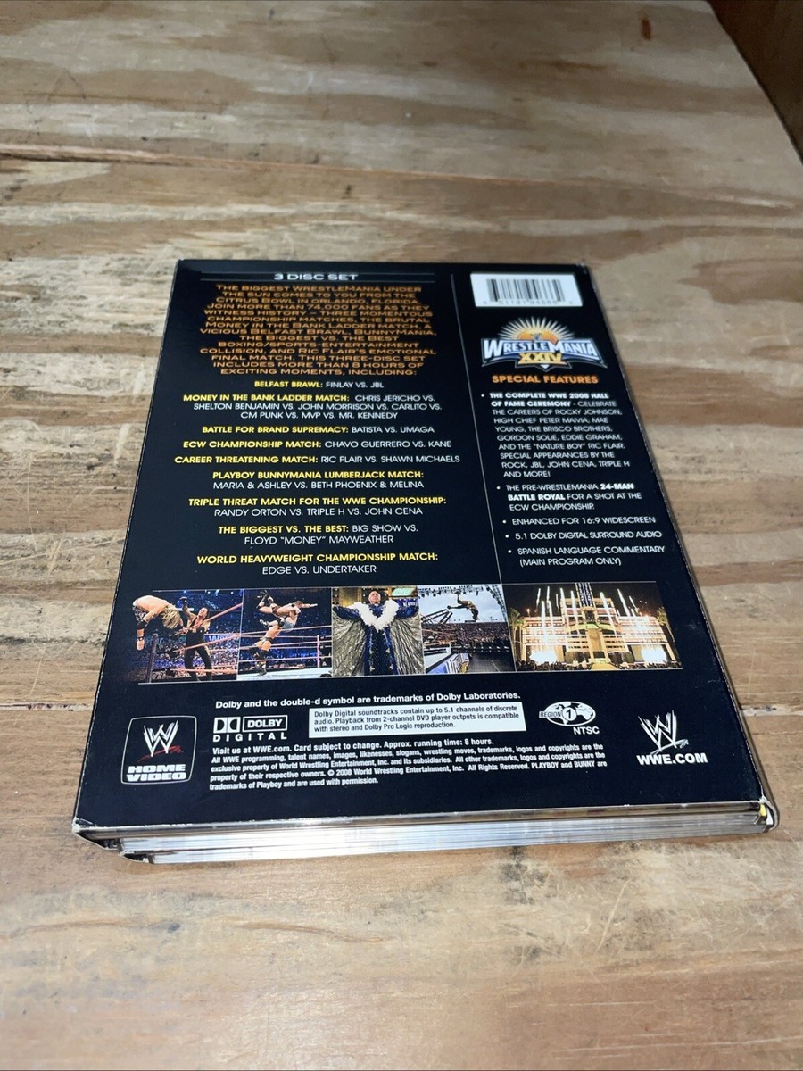 8 WWE Wrestlemania DVD's - 22, 24, 26, 28, 29, 31, 32 & 33